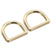 [PATIKIL] 13/16" Brass D-Ring Set of 2 Unwelded Solid Brass