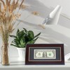 GMFrames Mahogany Dollar Bill Frame with Black Mat or Display
