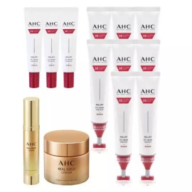 AHC 아이크림 시즌14 풀 리프트 T괄사 리프팅 40ml 8개+12ml 3개+리얼골드2종 AHC Eye Cream Season 14 Full Lift T Gua Sha Lifting 40ml 8pcs + 12ml 3pcs + Real Gold 2 Types [Single item]