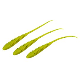 RUNCL ProBite Swimbaits Straight Tail, Soft Fishing Lures, Soft Jerkbaits - Shutter-Style Ribs, Fennel Flavor, Weedless Design, Proven Colors - Bass Fishing Baits (4in, 20pcs) 10