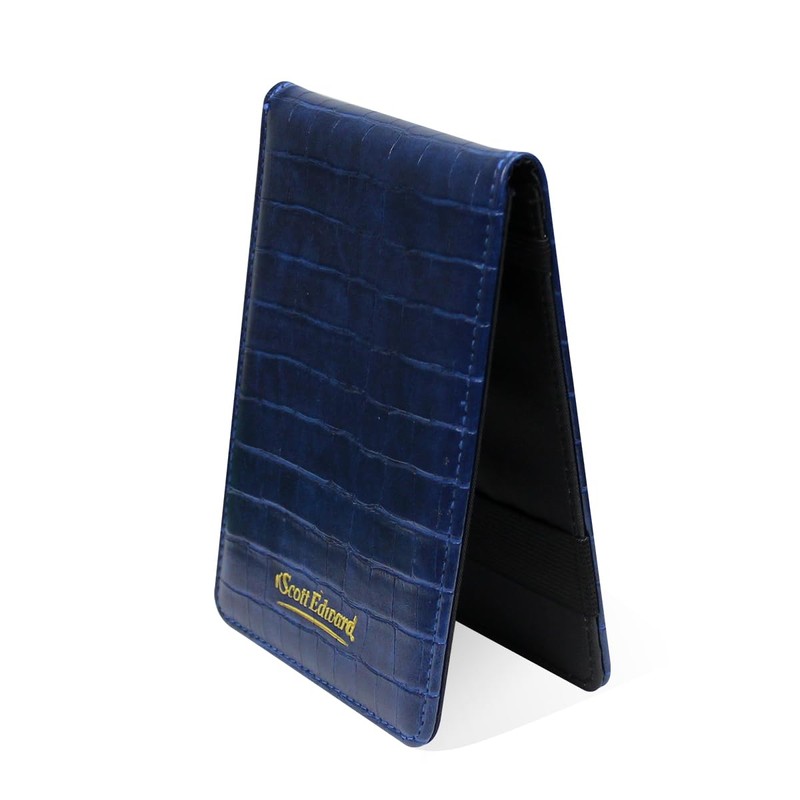 Scott Edward Golf Scorecard Cover Leather Scorecard Holder with Statistics