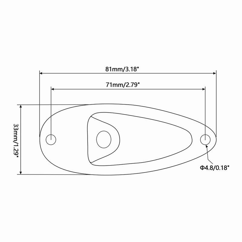 Unxuey 6.35mm Boat Shape Guitar Pickup Output Input Jack Plug