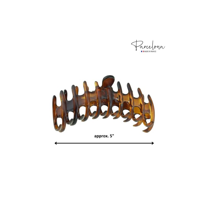 Parcelona French Rake Large Tortoise Shell Cellulose Jaw Hair Claw