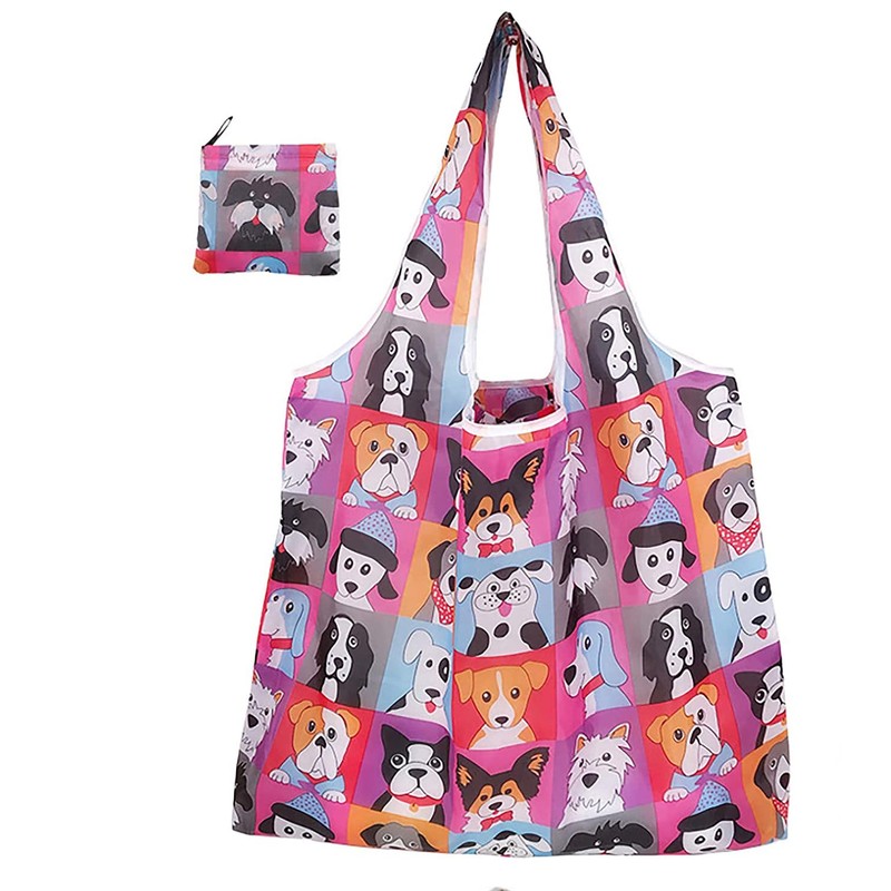 BOBOZHONG Reusable Shopping Bag, 2 Pieces Portable Shopping Bag, Foldable