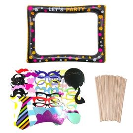 DHSBGWSX 1 Piece Inflatable Photo Frame, 58 Pieces Party Photo Props, Photo Booth Props, Inflatable Party Props, Inflatable Photo Booth Frame, Birthday Props