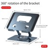 Universal Laptop Stand with 360° Rotating Base, Adjustable Height Multi-Angle,