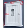 White Key Cabinet - Keyhole Window