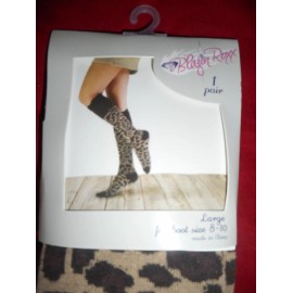 MF Western 1 Pair Womens Blazin Roxx Knee High Socks Leopard Lace Top Fits Shoe 8-10