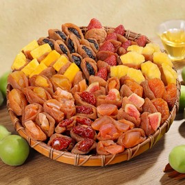 Mixed Dried Fruit Bites with Plum – 5 Assorted Flavors: Grape, Mango, Strawberry, Peach & Pineapple, Soft Chewy Snack, 7oz / 200g Bag,Shipping from California, U.S.