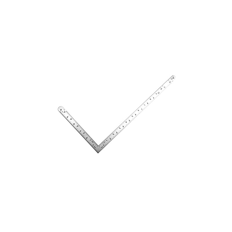Shinwa 87398 12" x 6" Stainless Steel Squares Imperial Graduations