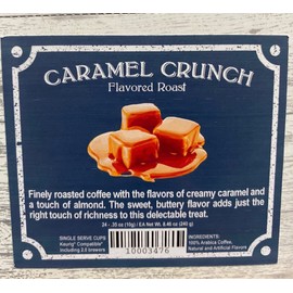 Caramel Crunch Flavored Coffee, 24 count Single Serve Pods, Keurig Compatible