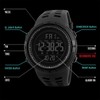 SKMEI Mens Large Display Digital Watch Resin Strap Stopwatch Alarm
