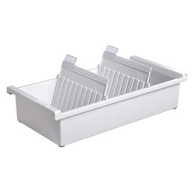 HAN 956-0-11, Card index tray A6 landscape. Innovative, attractive design holds 1,300 cards, supplied with 2 support plates with clear file clips, light-grey
