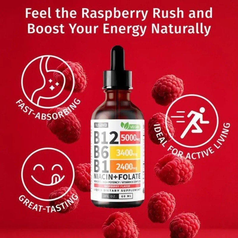 Nusava - 2x Nusava Vitamina B12,b6 Y B1 Gotas Líquidas