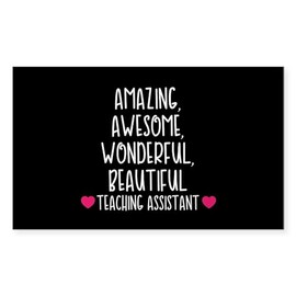 CafePress Amazing Teaching Assistant Sticker Rectangle Bumper Sticker Car Decal