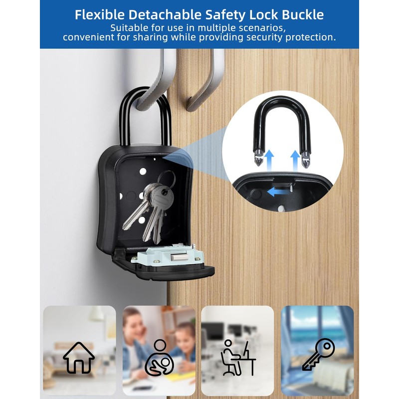 Key Safe, Key Safe Wall Mount, Key Box with Removable