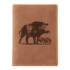 Greenburry Vintage Men's ID Card Holder Leather Wallet Brown 12 x 9 x 1 cm, brown, Vintage