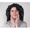 OLWYN Double-Layer Satin Bonnet with Tie Band – Sleep Hair