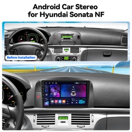 SIXTOP [4+64G] Android Car Stereo for Hyundai Sonata NF 2004-2008 Wireless Carplay Android Auto Mirror Link 9 inch Touch Screen 1280 * 720 Bluetooth 5.0 FM/RDS DSP 32EQ WiFi GPS UI Theme AI Voice