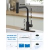 Kitchen Faucet with Pull Down Sprayer, Matte Black Waterfall Kitchen