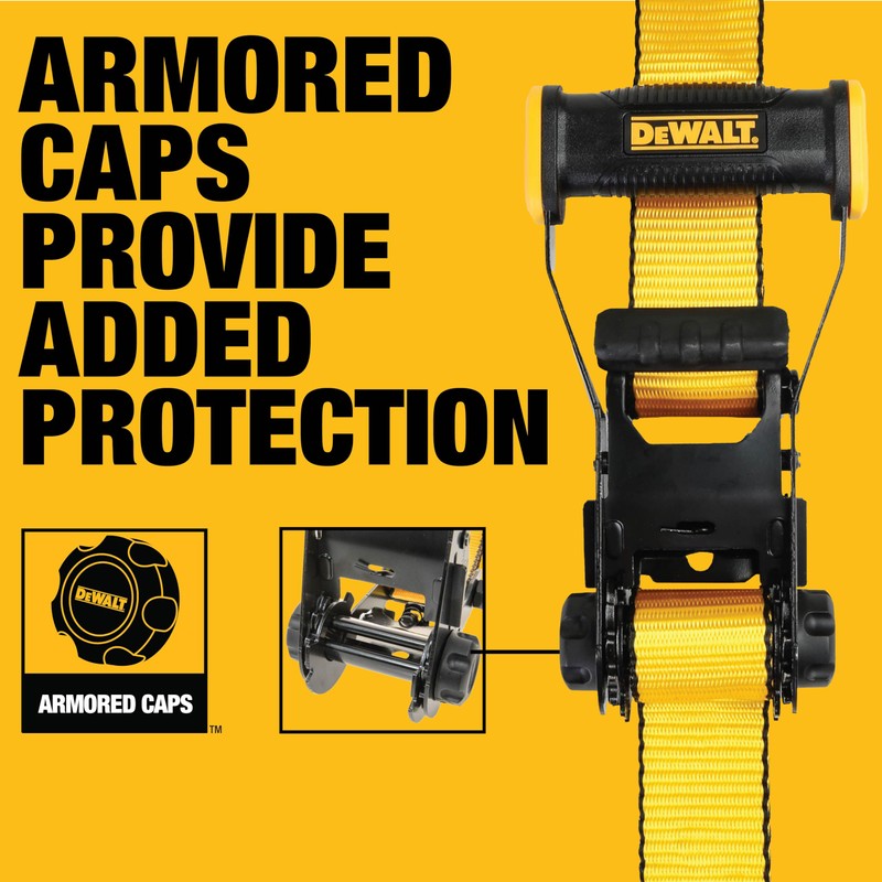 DEWALT DXBC10000C Black/Yellow 2" x 30' Ratchet Tie Down Strap