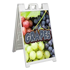 Grapes (24" X 36") Standard A-Frame Signicade, Includes Decal Applied to Stand