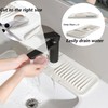 MOODKEY Kitchen Sink Splash Guard Sponge Holder (Black, 14.6'')