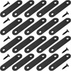 20 Pack 60mm Flat Bracket Straight Brace Black - Stainless