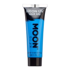 Moon Glow - Blacklight Neon UV Hair Gel - 0.67oz Intense Blue – Temporary wash out hair color - Spike and Glow!