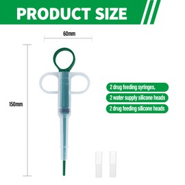 2PCS Pet Pill Plunger Popper ,cat pill popper,cat tablet dispenser. Reusable pill popper for cats. Soft-tipped green pill plungers designed for safe. Easy medication administration to cats and dogs.