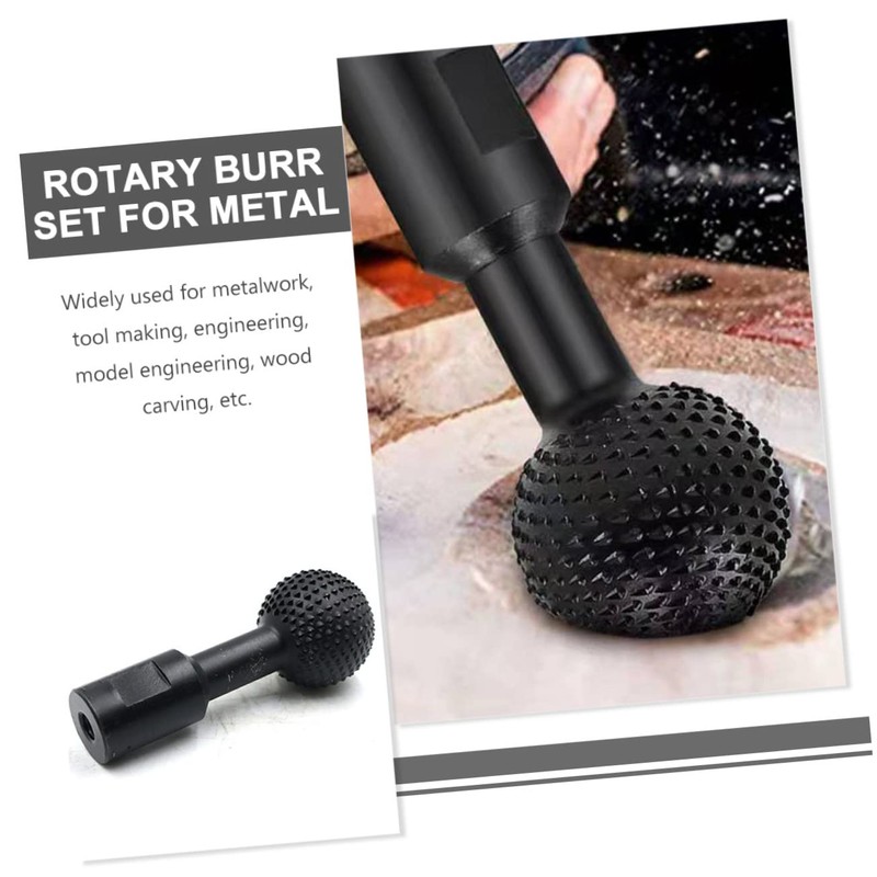 Ipetboom Sphere Rotary Burr for Woodworking Angle Cutter Tool Round