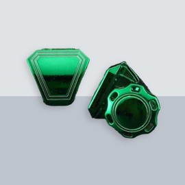 Precision Football Helmet Visor Clips // Fits Kids, Youth & Adult Helmet Brands // Eye Shield Hardware (Chrome Green)