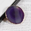 Soulnioi Purple Coaster Onyx Tablet Crystal Agate Coaster with Gold