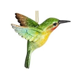 Green Hummingbird Hanging Christmas Tree Ornament