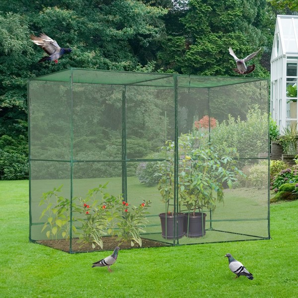 BPS 8x4x6FT Crop Cage with Zipper Door - Plant Protection