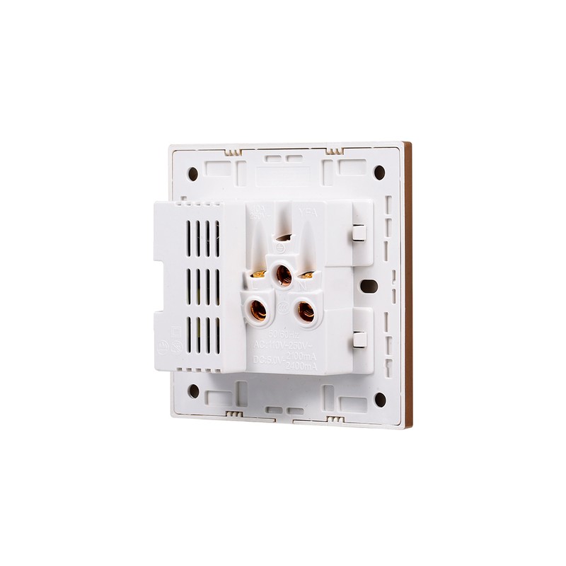 Electric Outlet with 2 Sockets and 2 USB Ports Wall