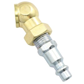 TAODAN 2PCS American Style Air Valve Ferrule Fitting 1/4NPT Portable Brass Closed Ball Air Chuck Tire Inflator Gauge Nozzle For Air Compressor Trucks Buses