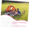 VILLFUL 12pcs U Shaped Garden Ground Stakes for Tents Trampolines
