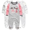 Kiddiezoom Baby Boys Girls Sleepsuit 3 Pack - Design13