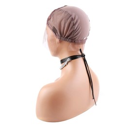 Bella Hair - Peluca de pelo suizo transpirable para hacer pelucas con correas ajustables y peines tamaño mediano, color violeta