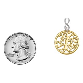 Delight Jewelry Goldtone Tree of Life Cutout Goldtone Infinity Post Earrings