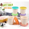 Kamehame 6oz Silicone Ice Cream Containers with Lids, Reueable Sundae