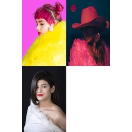 FABRICS-CITY White / Grey Flokati Teddy Fur Fabric 50 x 75 cm Carnival Clothing Craft Requests Photo Shooting Decoration 4412 (White/Grey)