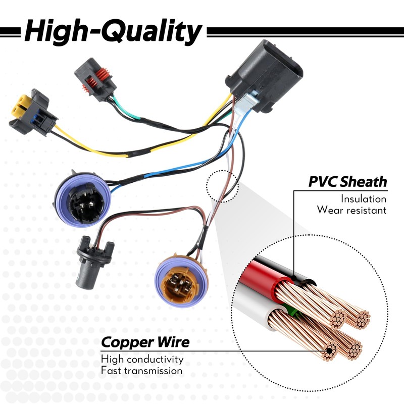 HIMARKLIF 2 Pcs Headlight Headlamp Socket Wiring Harness Compatible with
