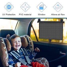 Auto Retractable Roller Sun Shade for Car Window - Block Glare and Heat, 2Pcs