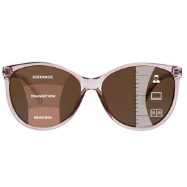 YUKANG Progressive Multifocal Sunglasses for Women Men, Multifocus Sun Readers Outdoor Reading Sunglasses Women's with UV400 LBrown 3.0