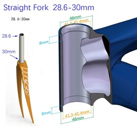 DJC Headsets Semi-Integrated Threadless 1-1/8" for ZS41/41.4/41.5/41.8mm 28.6/30 for Giant OCR TCR Triban RC520 RC500 Road Bike Bearing Headset (Small Cup)