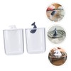 KONTONTY 2 Pcs Whale Design Acrylic Makeup Cotton Storage Box