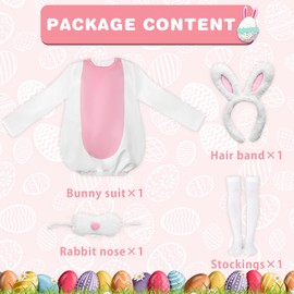 Easter Bunny Costume Adult Women Rabbit Mascot Costumes Fancy Cosplay Dress Set
