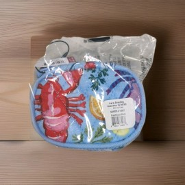 Vera Bradley Mini Zip Case Seafood Boil Makeup Train Cosmetic Bag